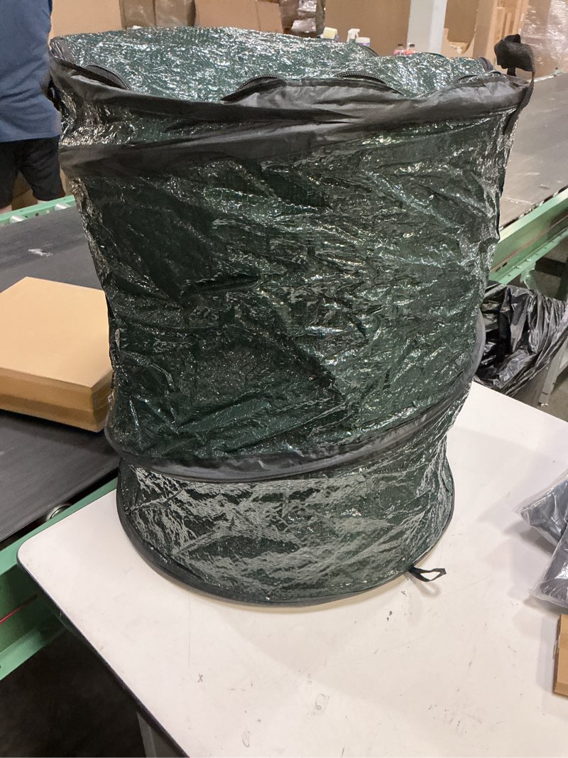 Condition photo showing Good Condition for wakeman collapsible trash can - pop up 44-gallon outdoor portable garbage bag holder with zippered lid - recycle bin for camping or parties (green)