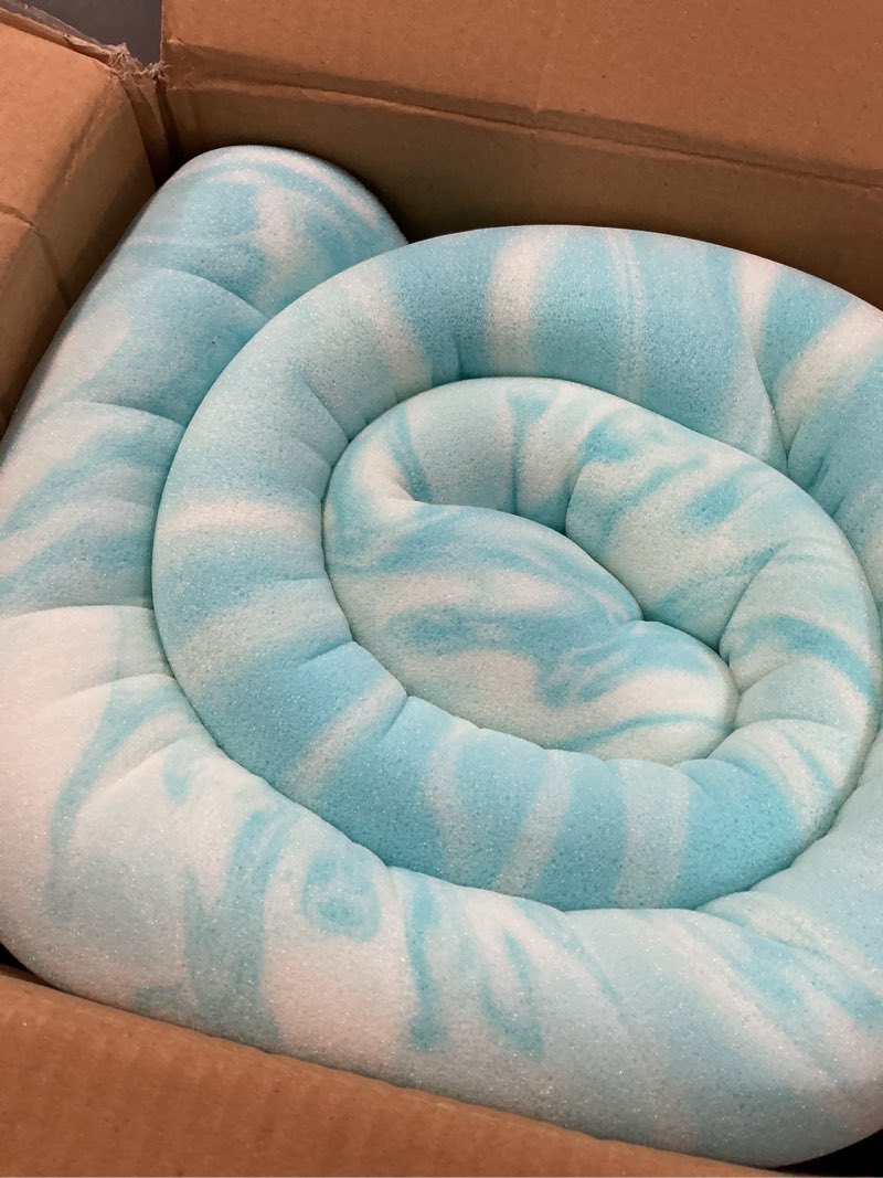Condition photo showing Good Condition for linenspa 3 inch swirl gel memory foam mattress topper, full size – cooling gel infused, ventilation holes – pressure relieving bed topper – certipur certified full 3 inch swirl gel