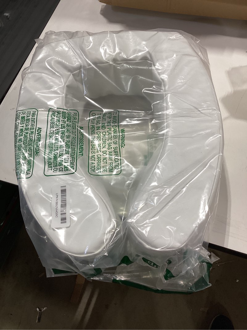 Condition photo showing Good Condition for vive toilet seat cushion (soft cushioned foam) - easy clean soft padded bathroom attachment - elongated, standard seats - comfort & support donut for handicap adults 4" cushioned foam white