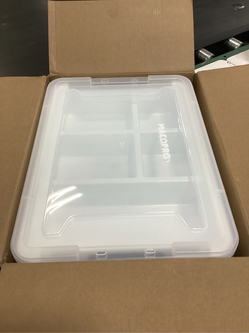 Condition photo showing Good Condition for Plastic Storage Box with Removable Tray Craft Organizers and Storage Clear Storage Container for Organizing Bead, Tool, Sewing, Playdoh (White, 2Pack-17QT) White 2Pack-17QT