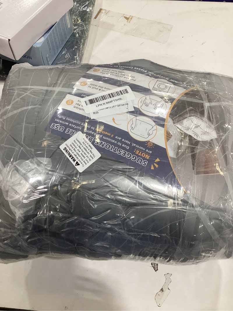 Condition photo showing Good Condition for Outdoor Chair Cushions All Weather Replacement Patio Seat Pads Waterproof Outdoor Patio Furniture Cushions with Back and Ties for Wicker Chairs,41.7 * 20.8" Dark Grey Dark Grey 41.7"*20.8"