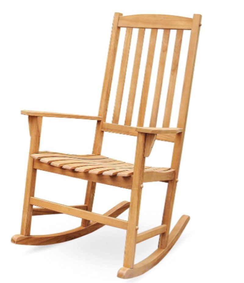 Cambridge Casual Bentley Porch Rocking Chair, Plantation, Natural Teak