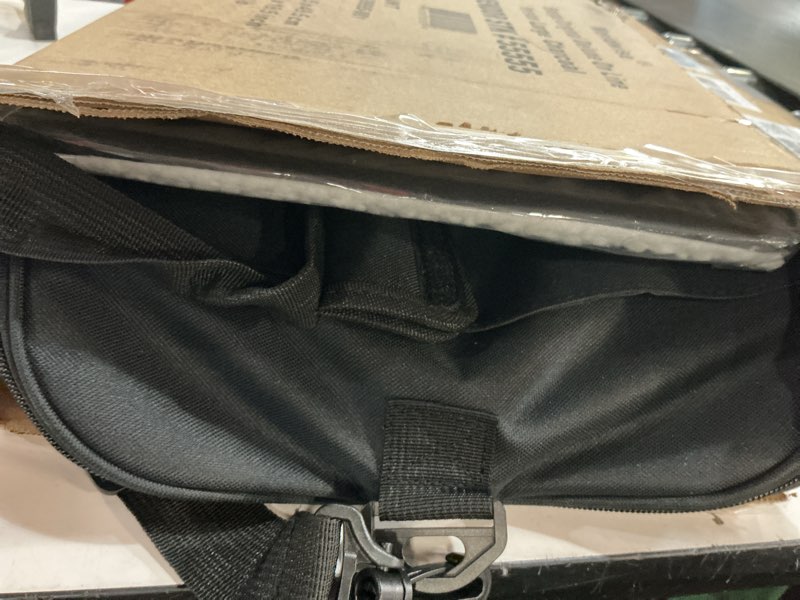 Condition photo showing New/Like New for sherpa pet carrier airline approved with spring wire frame - cat carrier and dog carriers for airline travel and vet visits, mesh ventilation, locking zippers - charcoal grey, large 19.0"l x 11.5"w x 11.8"h charcoal gray