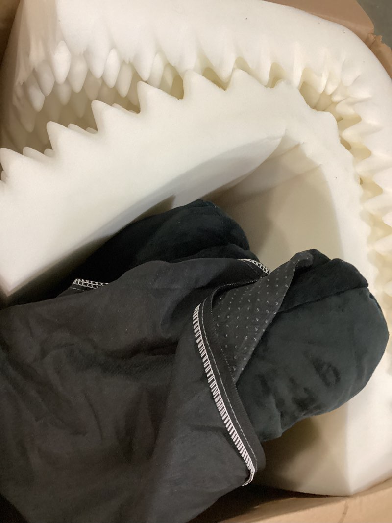 Condition photo showing As Is for BFPETHOME Dog Beds for Large Dogs, Orthopedic Dog Bed for Medium Large Dogs,Big Waterproof Couch Pet Bed with Removable Washable Cover 42"L x 30"W x 7"Th Black