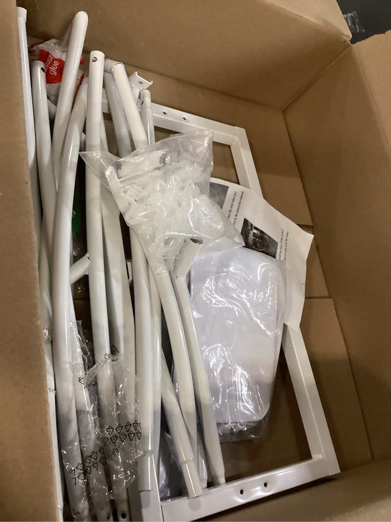 Condition photo showing Good Condition for LANGXUN Large Size Metal Balloon Arch Kit, Wedding Heart Arch Stand, Love Balloon Column Arch Frame for Wedding, Bridal, Valentine's Day, Engagement and Birthday Party Supplies (White)