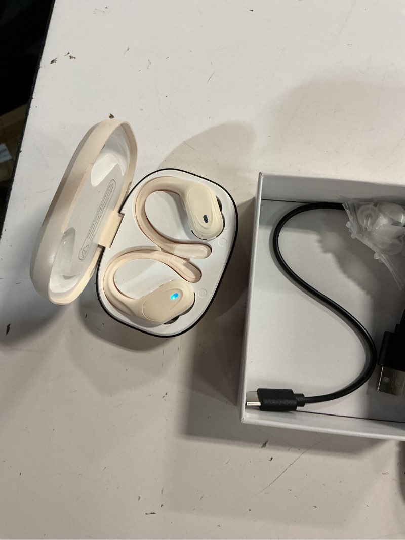 Condition photo showing Good Condition for wireless earbuds, sports bluetooth headphones, 80hrs playtime ear buds with led power display, noise canceling headset, ipx7 waterproof earphones for workout/running (camel) 2026camel