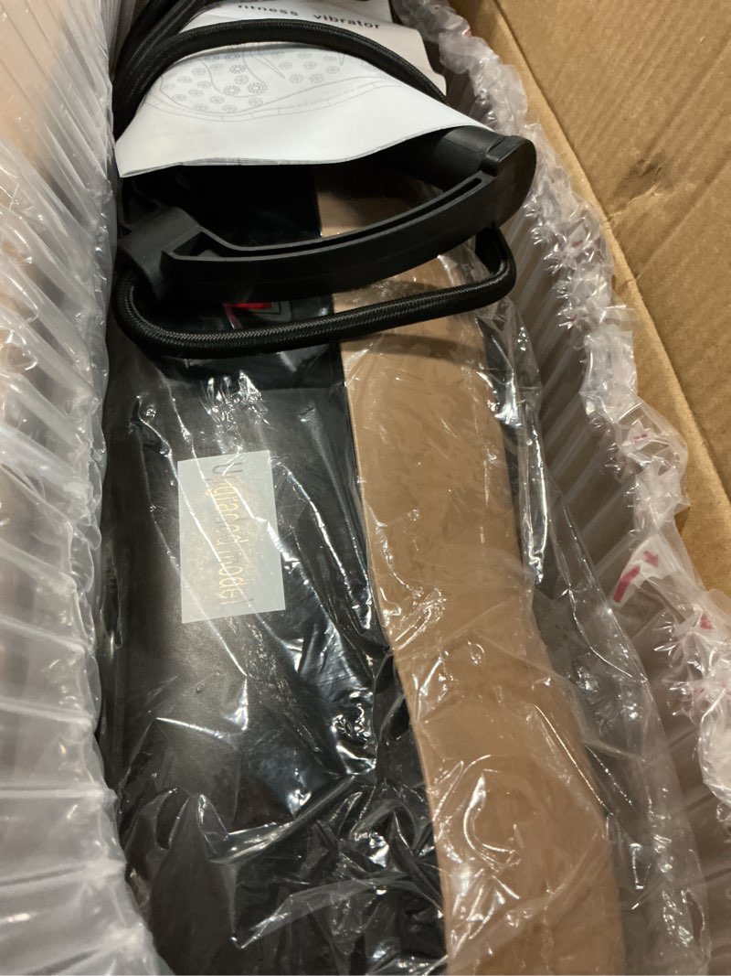 Condition photo showing As Is for Vibration Plate Exercise Machine, Health & Fitness Full Body Vibration Platform, Portable Vibration Plate Platform for Weight Loss Home Fitness, Lymphatic Drainage, w/Resistance Bands+Remote Red