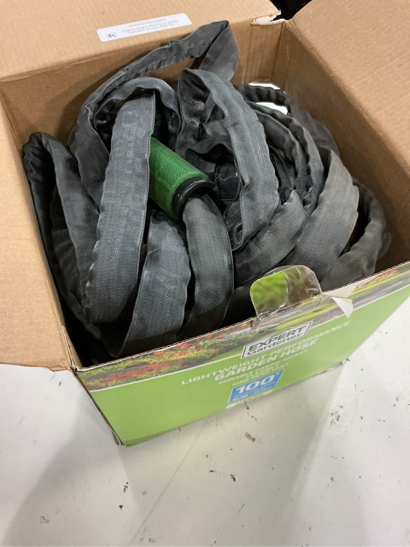 Condition photo showing As Is for expert gardener lightweight performance garden hose, 100 ft.
