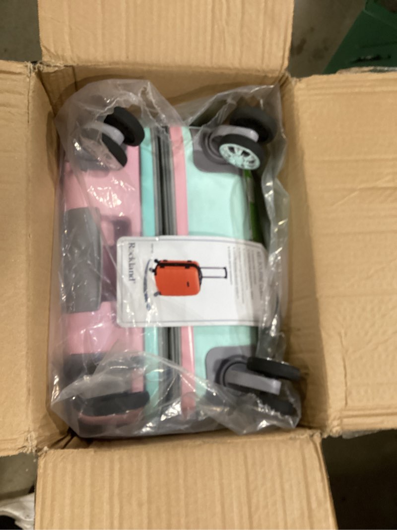 Condition photo showing Good Condition for rockland melbourne hardside expandable spinner wheel luggage, mint, carry-on 20-inch mint carry-on 20"