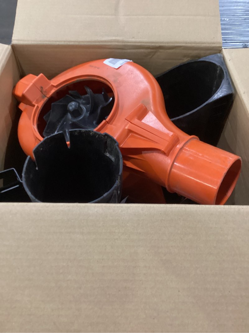 Condition photo showing As Is for Used not tested BLACK+DECKER Leaf Blower, Leaf Vacuum and Mulcher 3 in 1, Backpack Blowers for Lawn Care,250 mph Airflow, 400 cfm Delivery Power, Reusable Bag Included, Corded (BEBL7000)