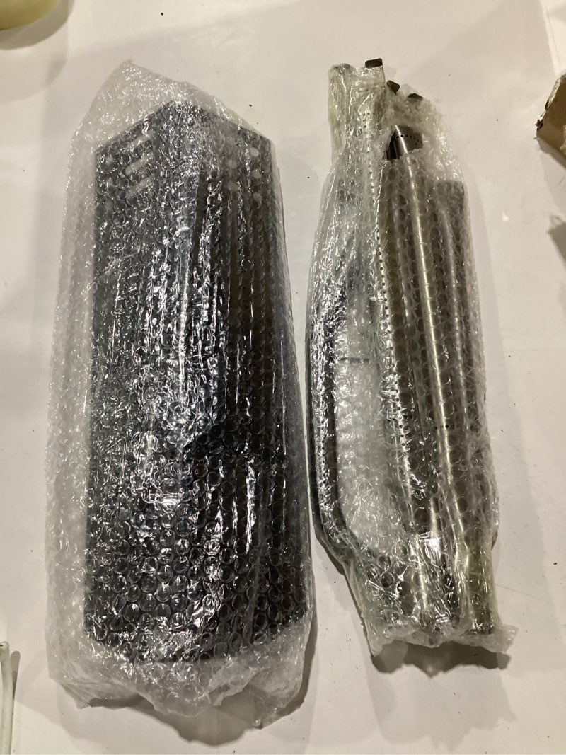 Condition photo showing New/Like New for hiorucet grill replacement parts for dyna glo dgh450crp gas grill, dgh450crp drip pan, heat plates, burner tubes for dgh450crp grill replacement parts, 23.6" - 31.6" grease tray with catch pan 4 burner + drip pan porccelain steel