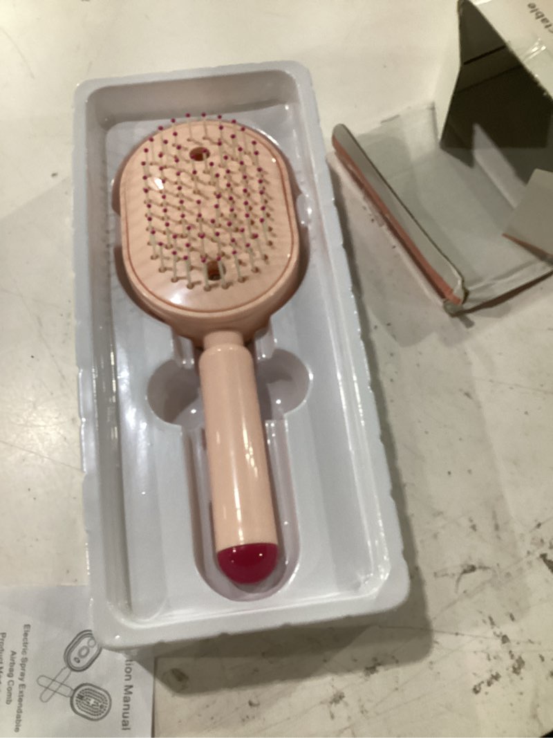 Condition photo showing Good Condition for electric steam brush for hair, electric spray air cushion massage comb with red light therapy, rechargeable water spray hair brush, self-cleaning detangling anti-static hair care comb