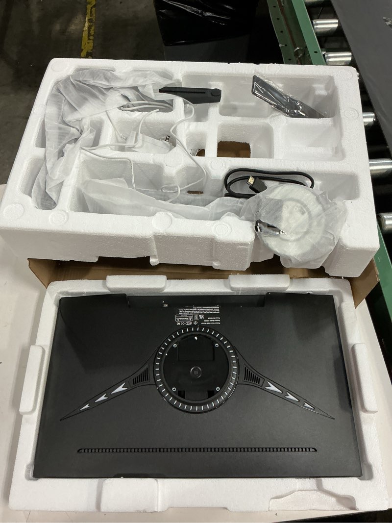 Condition photo showing As Is for 23.8 inch Computer Monitor 1920x1080 Vertical PC Monitor with HDMI VGA AV BNC USB Ports, Multi-Function Stand, VESA, Display Frameless Build-in Speakers for Office Home 23.8 inch HDMI VGA AV BNC USB Ports