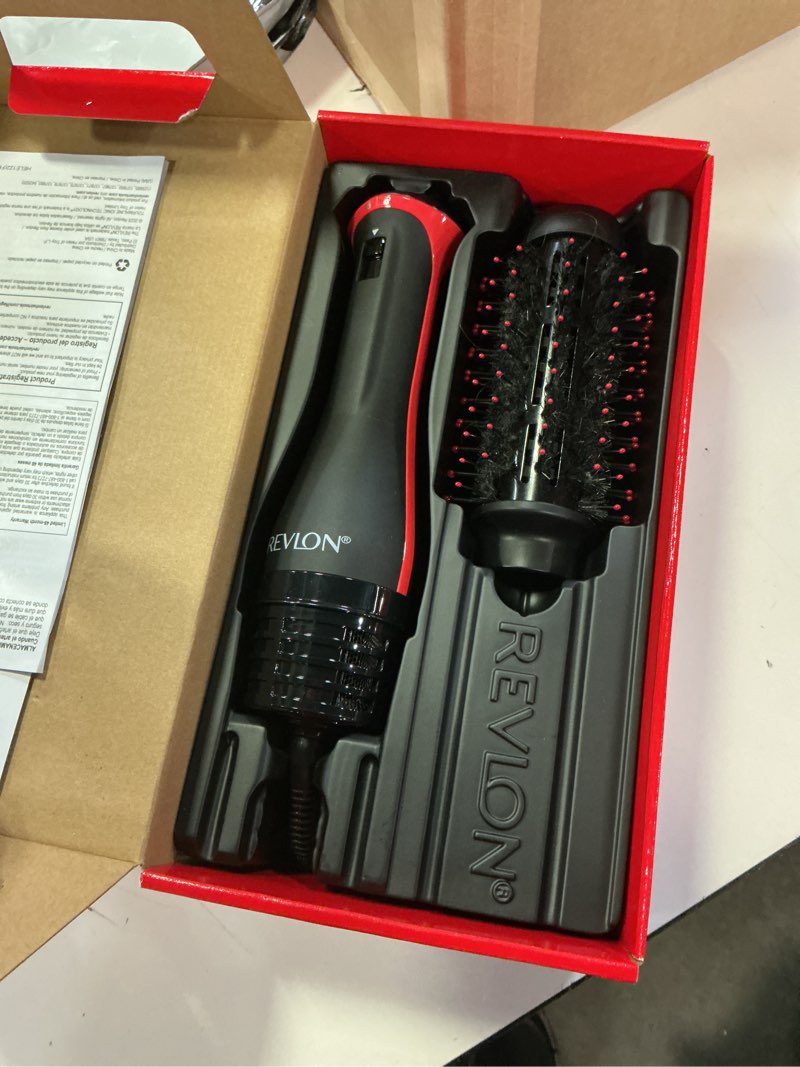 Condition photo showing Good Condition for revlon® detachable one-step hair dryer and volumizer plus in black/red