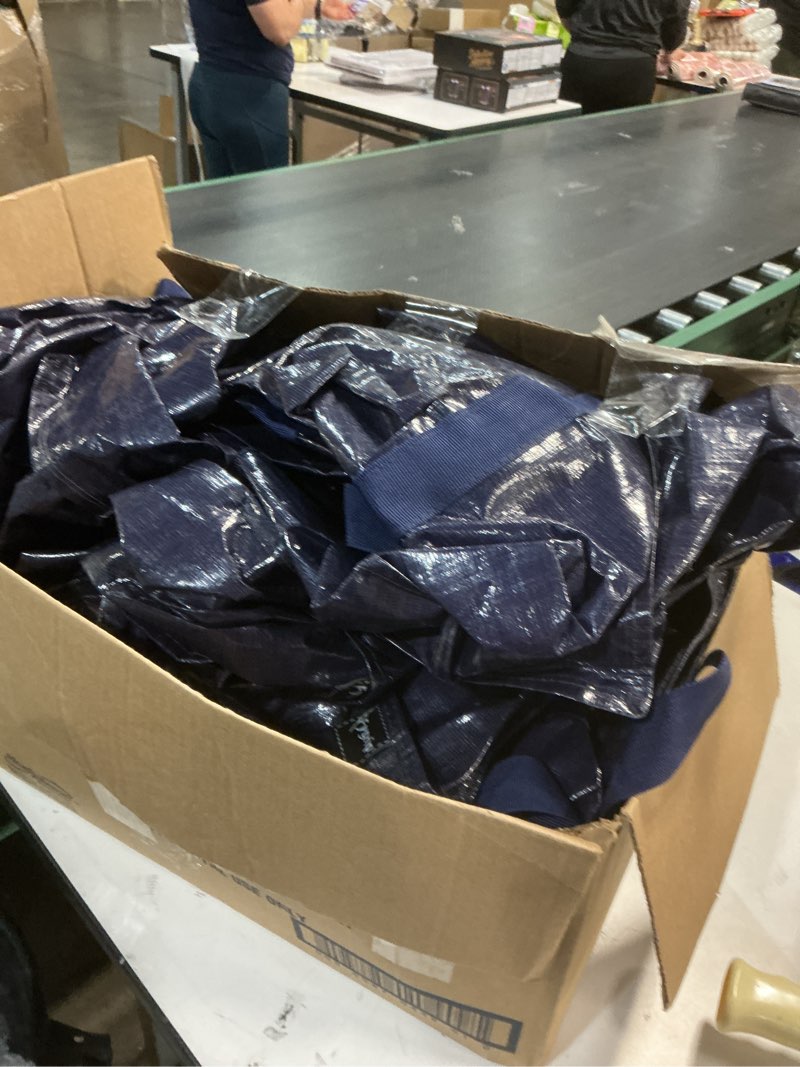 Condition photo showing Good Condition for 6 Pack Extra Heavy Duty Large Moving Bags with Strong Zipper & Comfortable Handles, Sturdy & Durable Clothes Storage Bags Totes Bins, Blue Packing Moving Boxes for College Supplies, Dark Blue Dark Blue 6 Pack