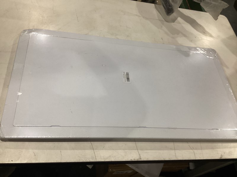Condition photo showing As Is for plumbing access panel for drywall 14 x 29 inch plastic access door removable wall access panel ceiling reinforced hinged durable white
