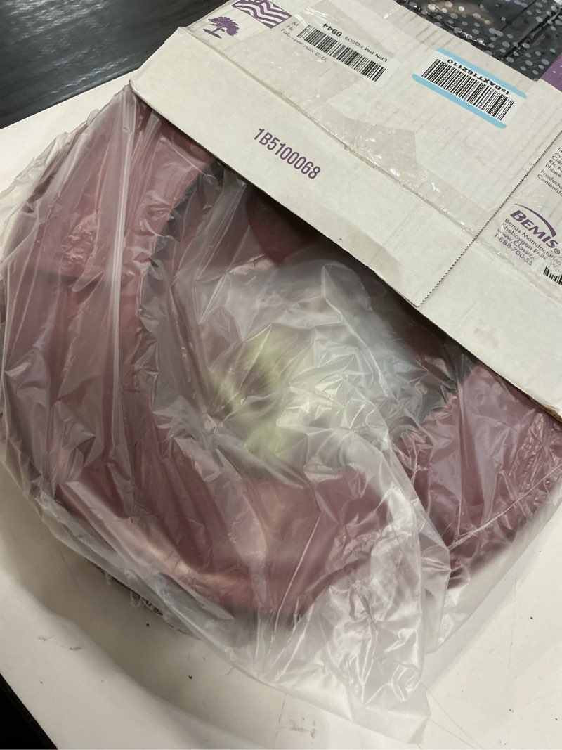 Condition photo showing Good Condition for bemis classic colors slow close toilet seat, easy clean hinges and durable plastic seat, made in usa, round, raspberry round raspberry