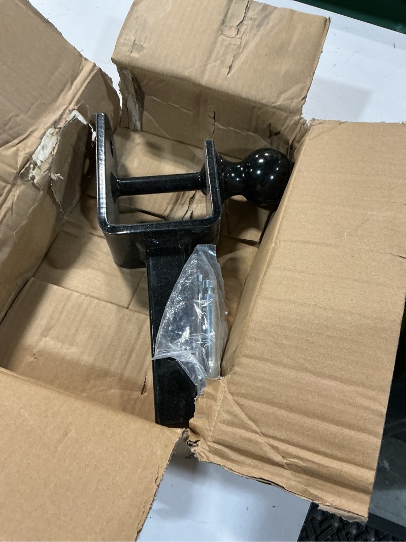 Condition photo showing New/Like New for metoware 3-in-1 atv/utv trailer hitch towing ball mount with 2 inch ball rated 3500 lbs, fits 1 1/4 inch receiver with 1/2 inch pin & clip
