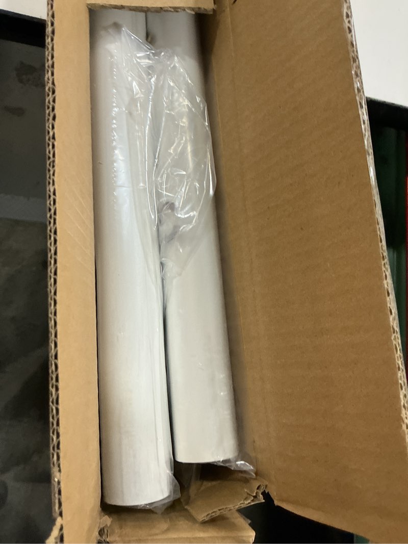Condition photo showing New/Like New for tension curtain rod by ezfurni, 42 to 123 inch, heavy duty tension rod for windows, anti-slip white curtain rod spring tension, adjustable spring loaded curtain rods no drilling, easy install white 42-123