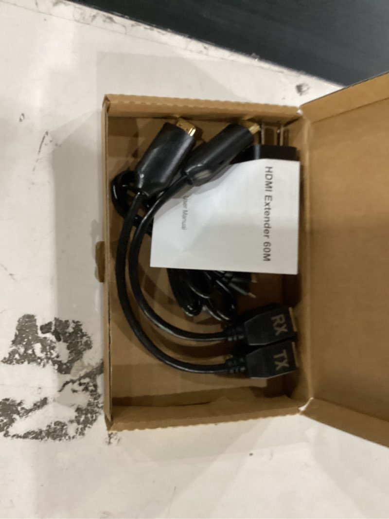 Condition photo showing Good Condition for hdmi over ethernet cat5e / cat6 rj45 ethernet cable, male to female hdmi to rj45 ethernet network converter 2 ports up to 196ft/60m transmitter receiver power on support full 1080p from displays