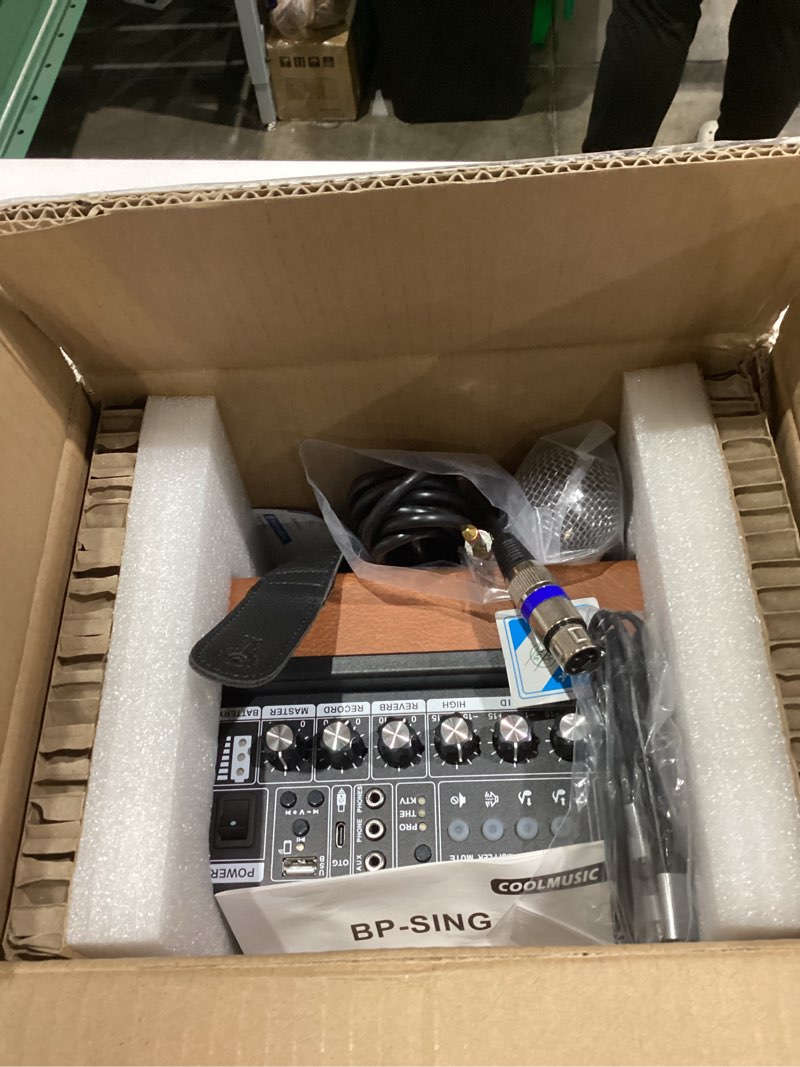 Coolmusic Professional Karaoke Machine with 1 Microphone, Portable Bluetooth Speaker with OTG Suppor