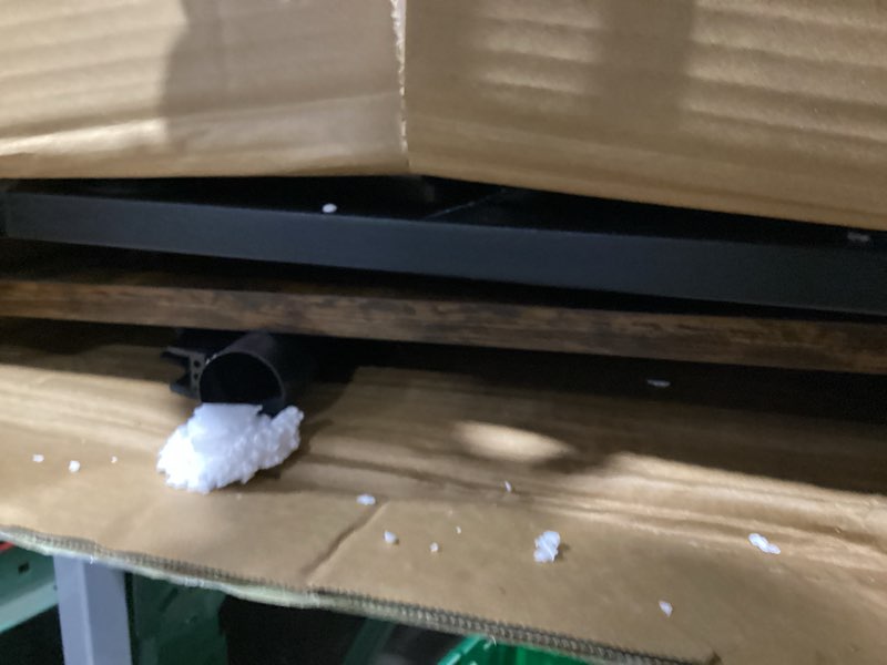 Condition photo showing New/Like New for Overbed Table with Wheels Rolling, Adjustable Mobile Bedside Desk, Flip-Top, Laptop Table, C Shaped End Side Table for Couch, Sofa, Bed, Recliner and Home Use, Large Brown