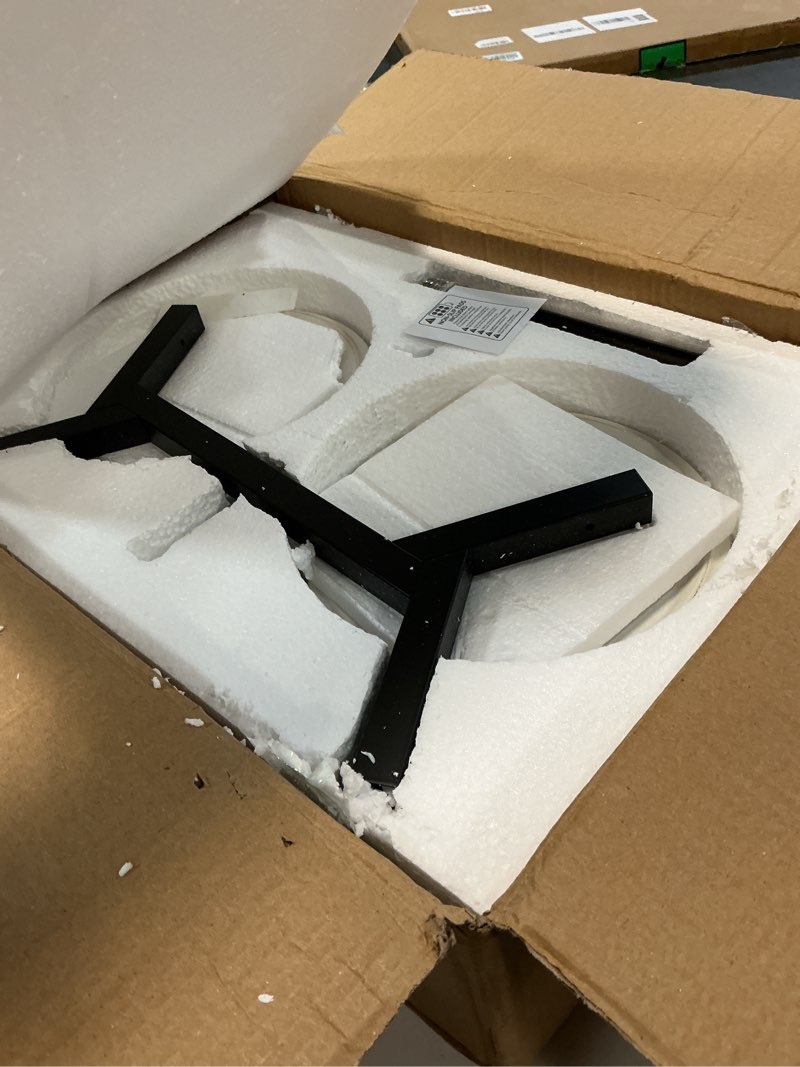 Condition photo showing As Is for dog bowls elevated - ceramic raised dog bowl with non slip steel stainless stand - no spill and heat