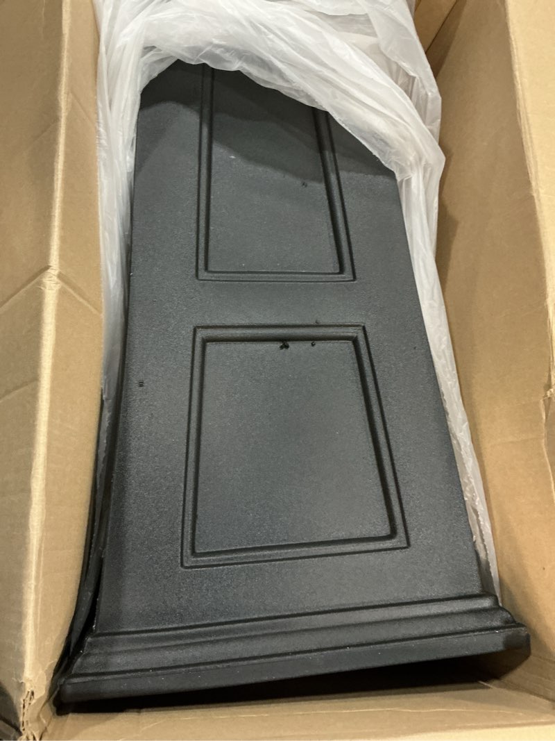 Condition photo showing Good Condition for mayne fairfield 28-inch tall planter, 2-pack – self-watering, weather-resistant planter for flowers – durable outdoor design for patio, porch, or entryway 2 pack 28in black