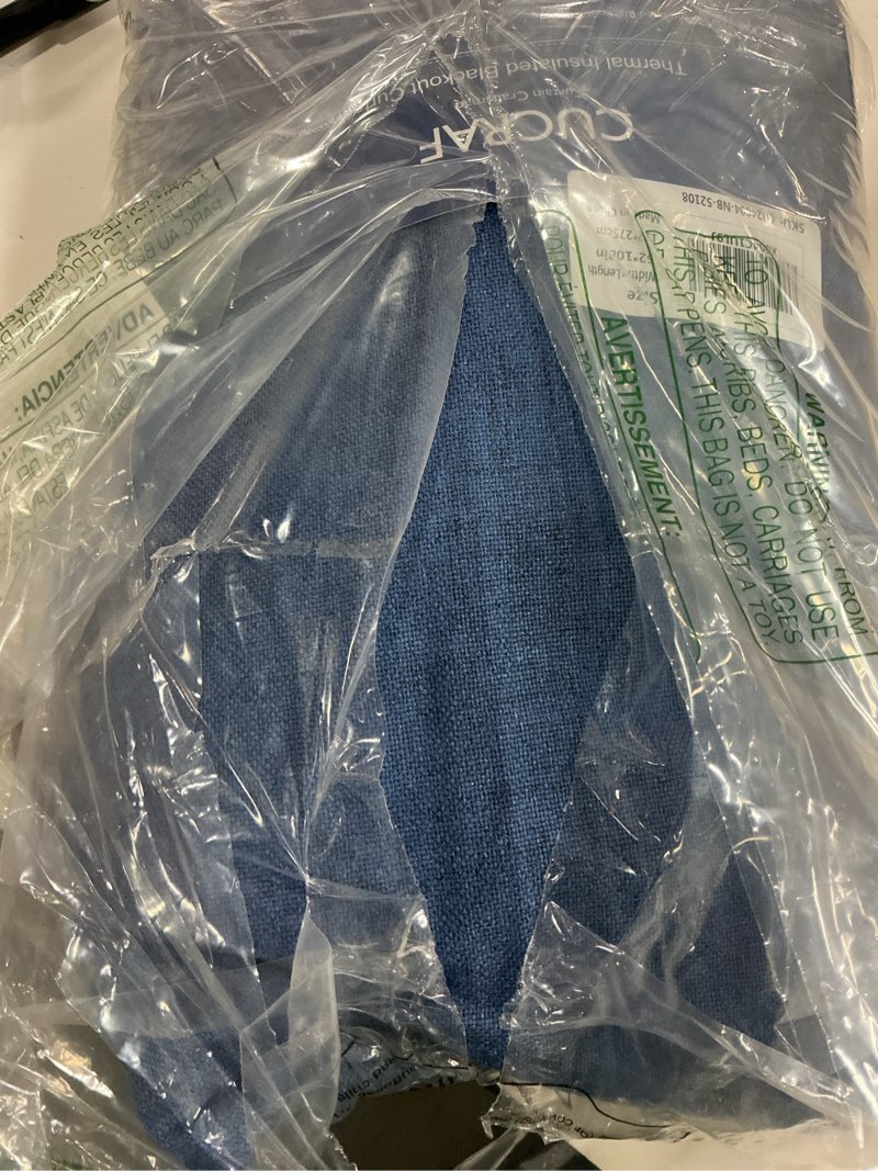 Condition photo showing Good Condition for CUCRAF Linen 100% Blackout Curtains 108 Inch Length 2 Panels Set, Back Tab and Rod Pocket Curtain fo