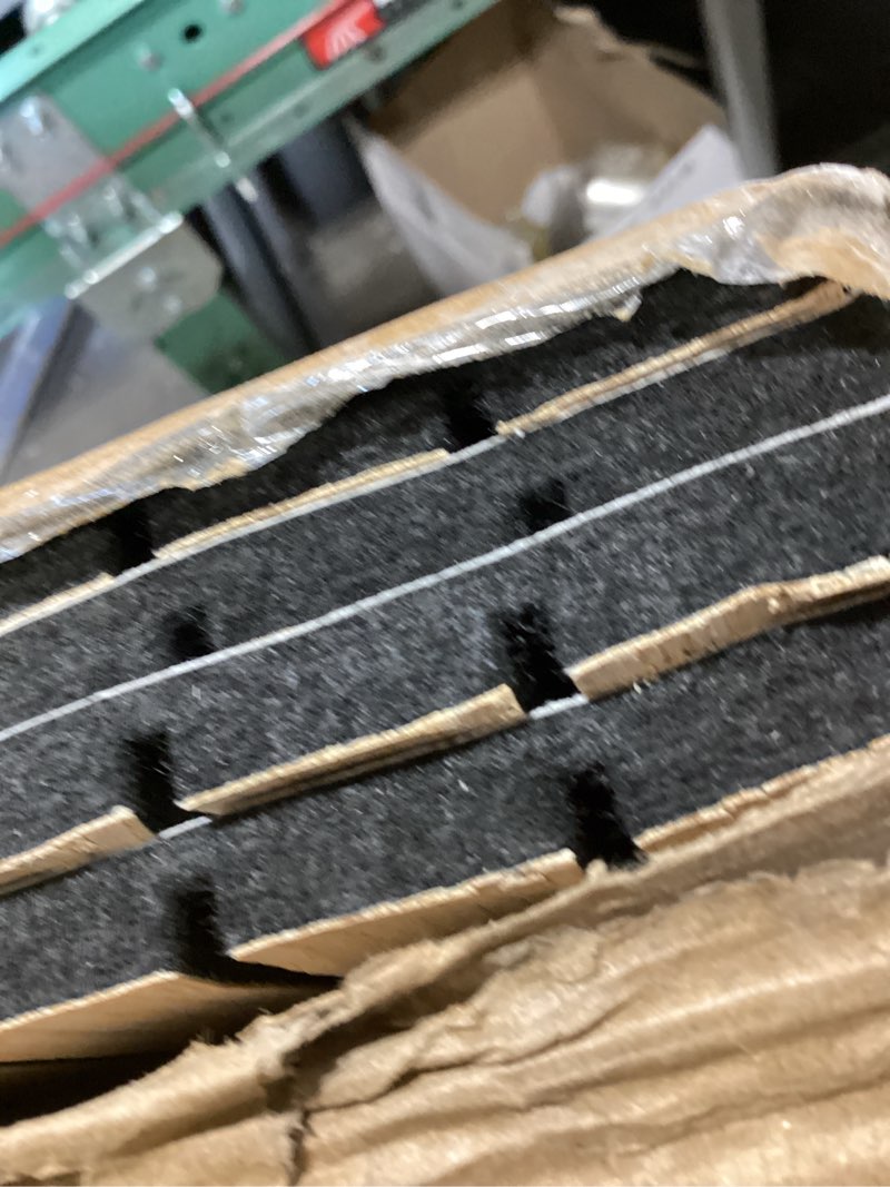 Condition photo showing New/Like New for 4-piece wood slat wall panel for interior wall decor noise cancelling 47.2" x 23.6" peel and stick acoustic decorative 3d sound absorbing wall paneling, natural oak natural oak 4pcs - 47.2" x 23.6"
