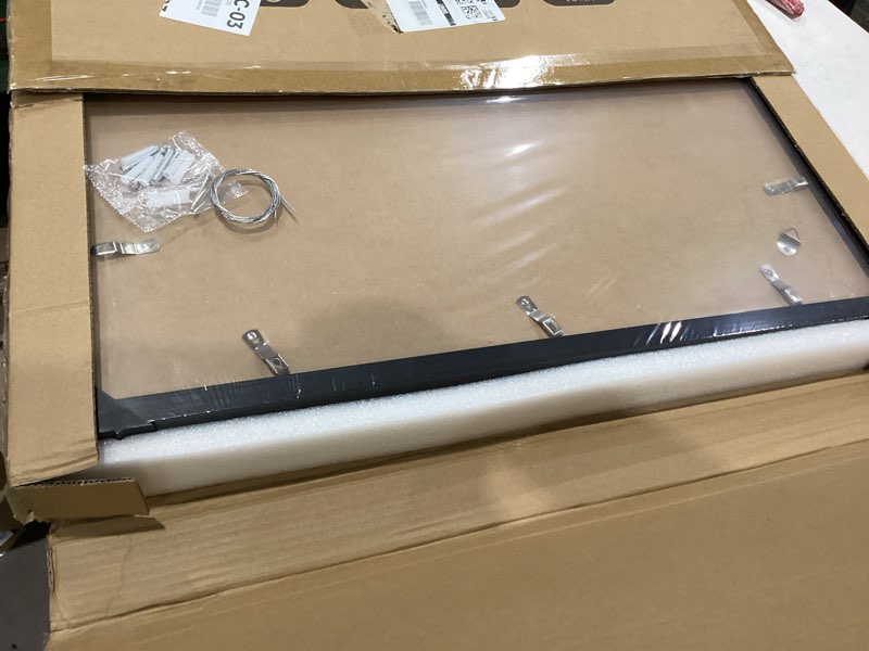 Condition photo showing Good Condition for 20x24 poster frame, display pictures 16x20 with mat or 20x24 without, wall hanging frames, black, 3 pack black 20x24