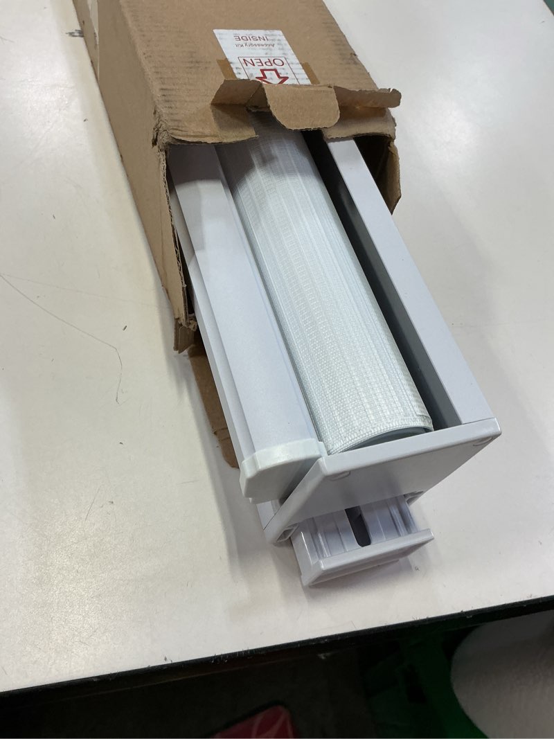 Condition photo showing Good Condition for Joydeco Cordless Zebra Blinds (Pro), Dual Layer Light Control Zebra Blinds for Windows, Light-Proof Aluminum Cover, Free-Stop Roller Shades for Home & Office (White,34" W x 75" H) White 34"W x 75"H