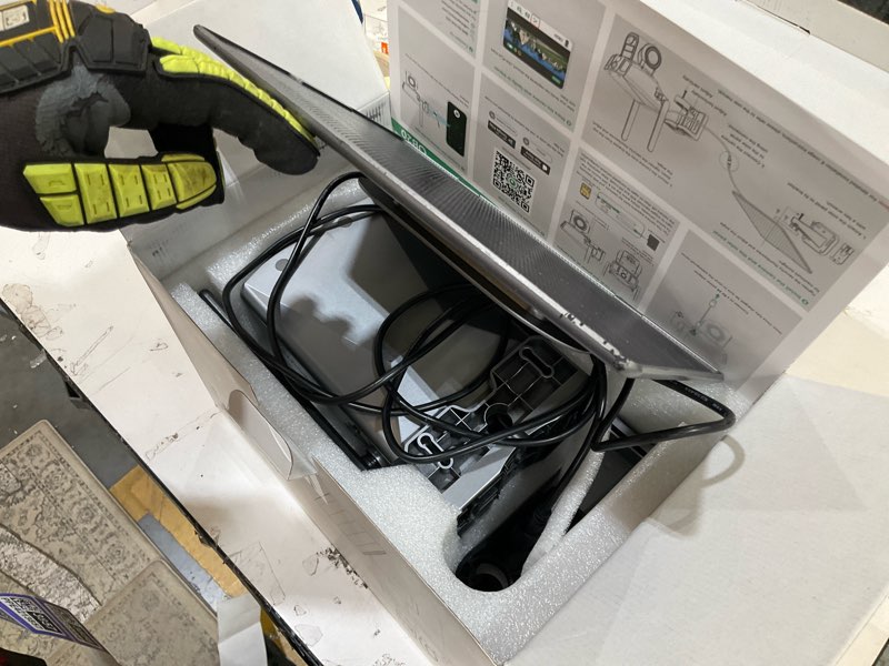 Condition photo showing Good Condition for dragon touch 4g lte cellular security camera outdoor, 4k wireless solar bullet-ptz cam, 3 lens, 10x optical zoom, 4g or wifi 2 mode, 360° ptz ai tracking, sim card and 64gb sd card included grey