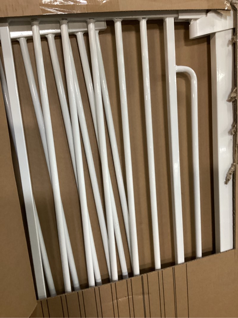 Condition photo showing Good Condition for 53in extra tall cat gate for doorway no drilling 29.5-40.1in wide dog gate with cat door pressure mounted walk through pet gate white 53in tall