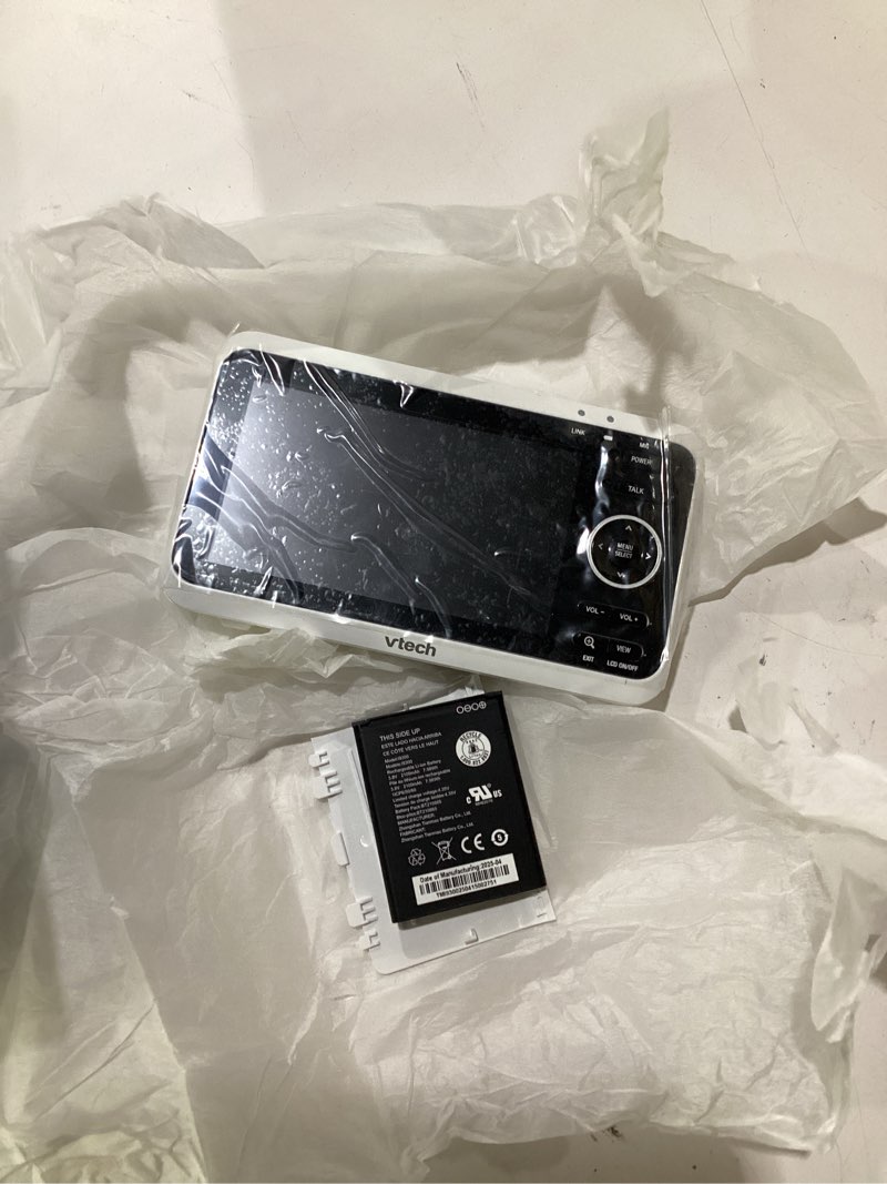 Condition photo showing New/Like New for vtech vm350 no wifi video baby monitor - 5" high-resolution screen, fixed camera with 2x zoom, 1000ft range, automatic night vision, 2-way talk, lullabies, temperature sensor