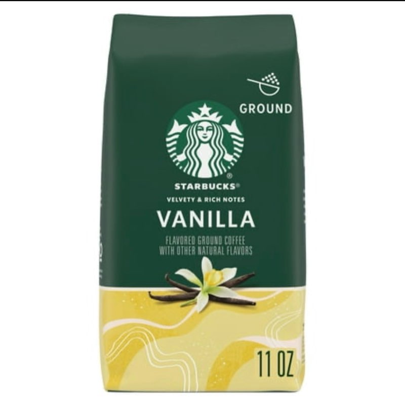 Starbucks Arabica Beans Vanilla  Naturally Flavored  Ground Coffee  11 oz,Best ,Before 10/Jan/2026