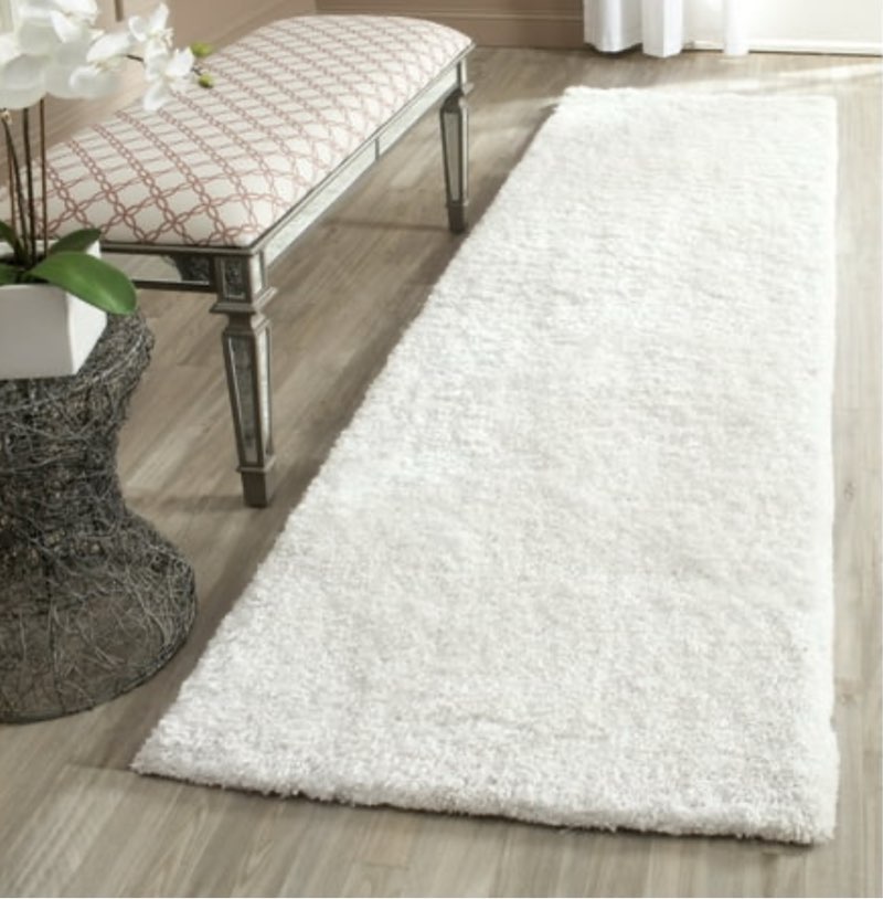 SAFAVIEH South Beach Shag SBS562A Snow White Rug