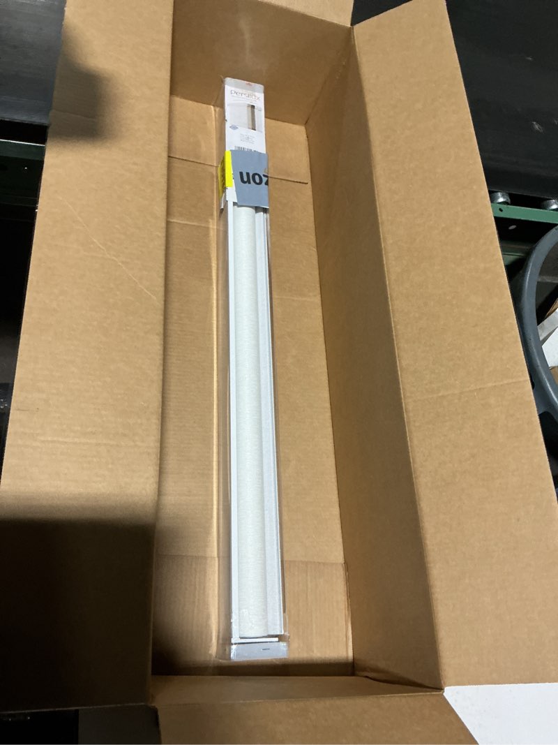 Condition photo showing Good Condition for persilux light filtering roller shades cordless blinds for indoor windows, free-stop shades with valance, striped jacquard fabric, uv protection window blinds for home sliding door white 33.5"w x 72"h 33.5"w x 72"h white-light filtering