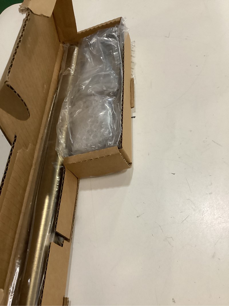 Condition photo showing New/Like New for ivilon drapery window curtain rod - end cap style design 1 inch pole. 28 to 48 inch color warm gold 28 to 48 in.