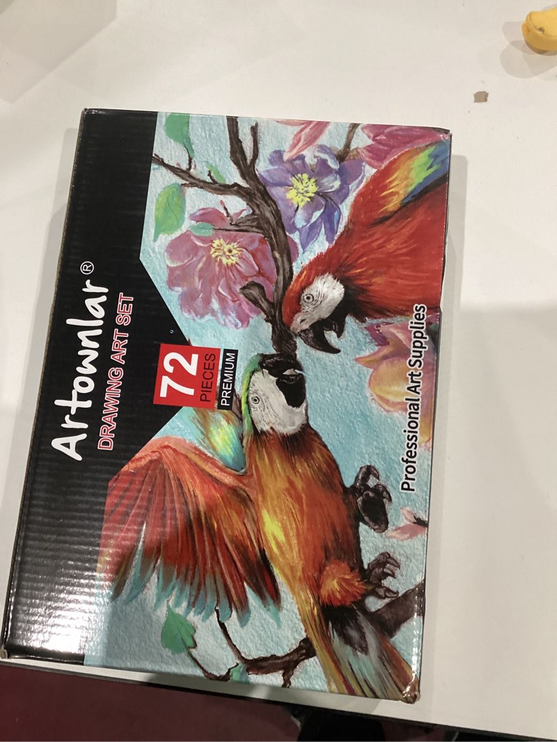 Condition photo showing Good Condition for Artownlar 72 Pack Drawing Sketching Set with 8x11 Sketchbook | Pro Art Supplies Kit for Artist Adults Teens Beginner | Graphite Charcoal, Watercolor & Metallic Colored Pencils in Gift Case.