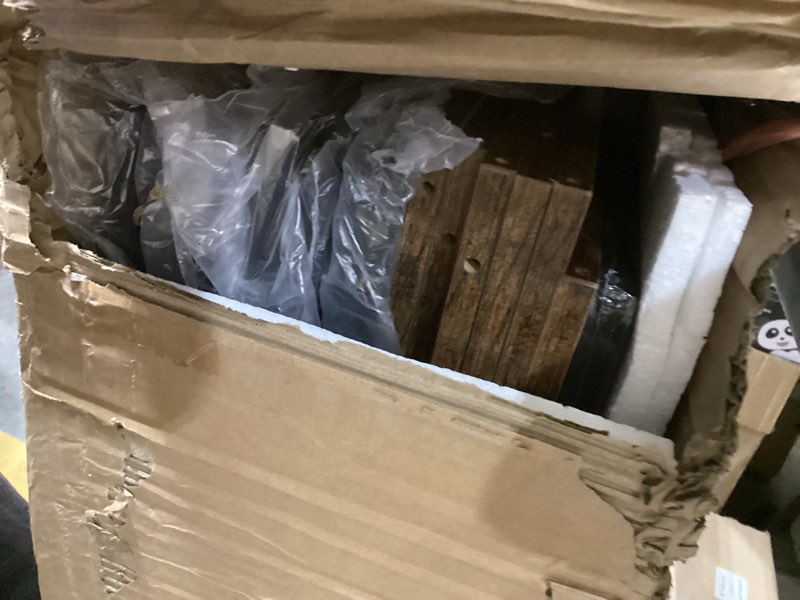 Condition photo showing Good Condition for Armocity Corner Book Shelf - 6 Tier Corner Bookshelf Etagere Bookcase with Baffle, Freestanding L Shaped Display Shelf Stand for Home Office, Living Room, Bedroom, Kitchen, Rustic Brown Rustic Brown 6-Tier