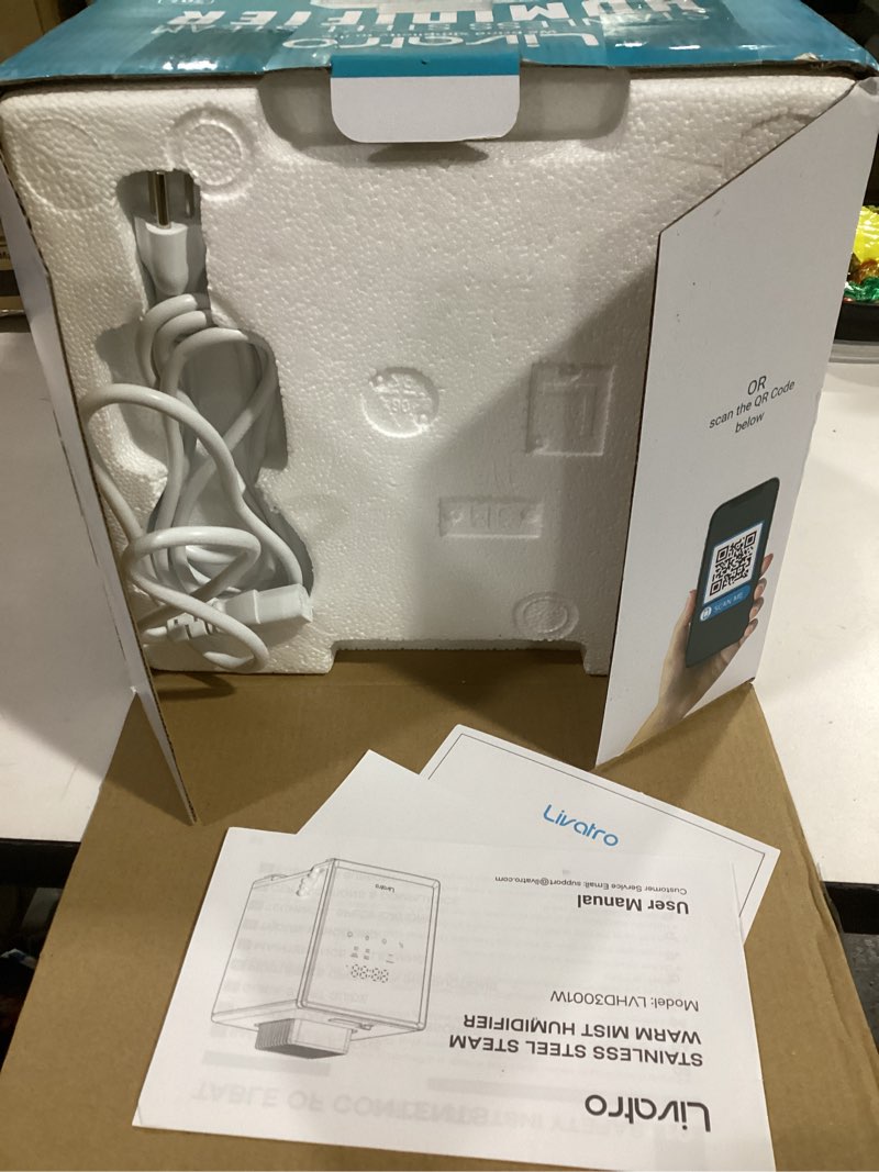 Condition photo showing Good Condition for 3L Stainless Steel Warm Mist Humidifier with Easy Clean and Warm Steam Function, Healthy Air Mist Humidifiers for Bedroom Living Room, with Sleep Mode and Auto-off Setting