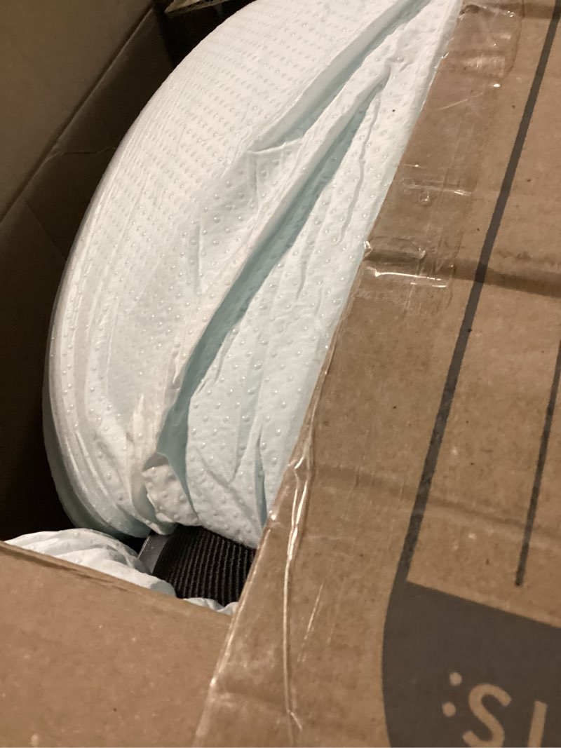 Condition photo showing As Is for sweetcrispy memory foam mattress topper queen with removable soft cover, 3 inch thick gel infused cooling toppers pad for queen size bed, sleeper sofa, rv, camper, certipur us certified 3" white queen