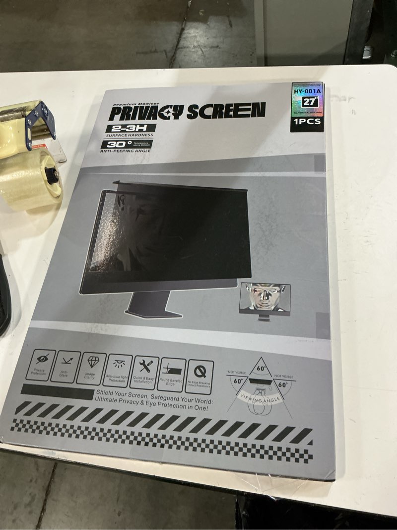 Condition photo showing Good Condition for 27 Inch 16:9 Computer Privacy Screen Filter for Monitor - Privacy Shield and Anti-Glare Protector 27 Inch (Diagonal) - 16:9 Aspect Ratio