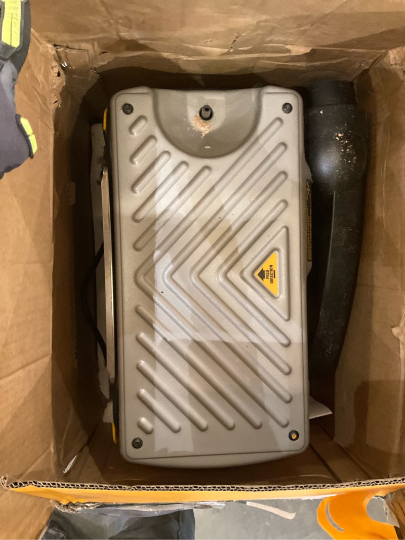 Condition photo showing As Is for DEWALT Benchtop Planer, 15-Amp, 12-1/2-Inch, 3-Knife Cutter, 20,000 RPM, Corded (DW734)