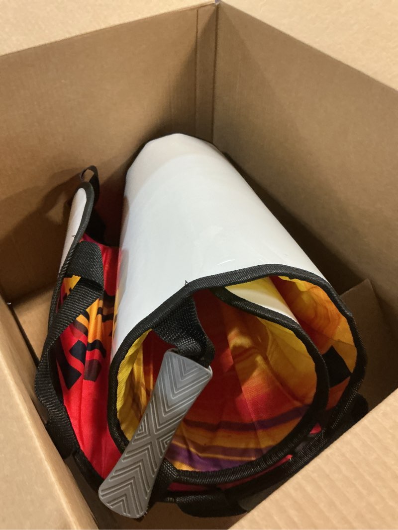 Condition photo showing As Is for WOOWAVE 45"×18" Foldable Snow Sled?Fits 2 Children or 1 Adult?Ultra Portable, Strong and Durable, Sturdy Fabric Stitching, Handles with Steering?Kid's Winter Fun Yellow-45" Foldable Extra Cushion