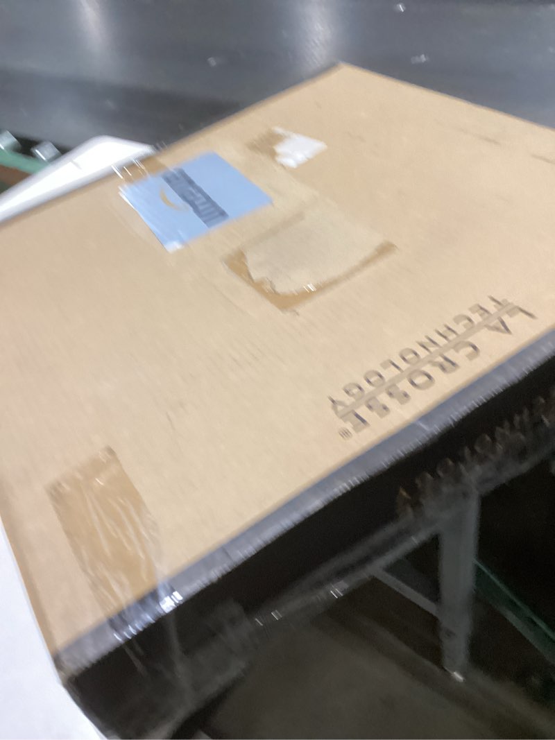 Condition photo showing New/Like New for La Crosse Technology 21 in. Indoor/Outdoor Marcella Metal Atomic Wall Clock