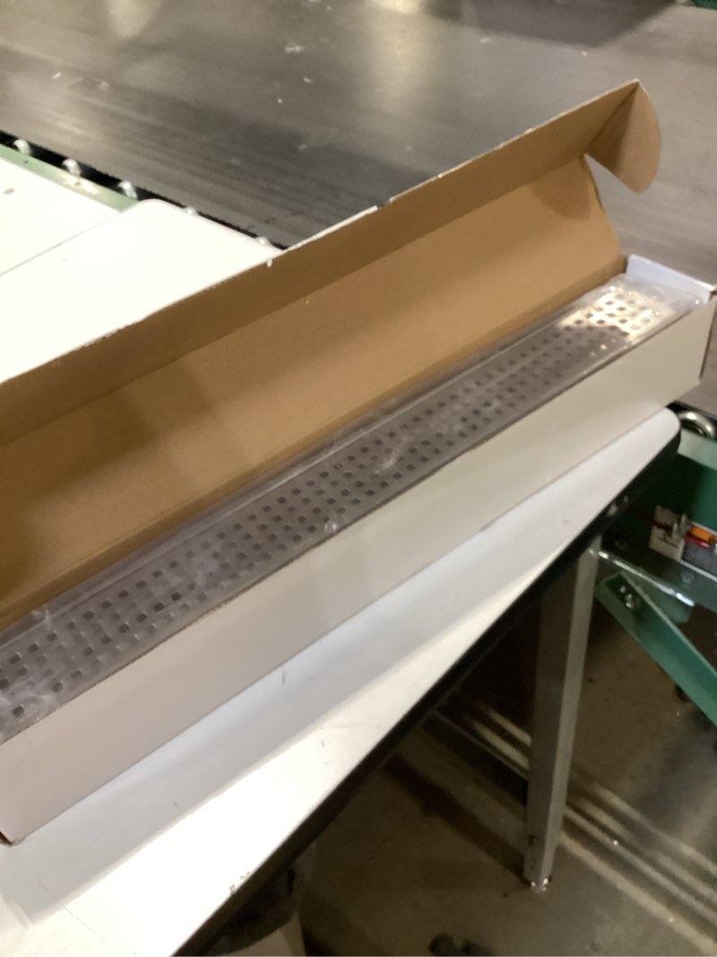 Condition photo showing New/Like New for WEBANG 24 Inch Linear Shower Drain Rectangular Floor Drain with Accessories Square Hole Pattern Cover Grate Removable SUS304 Stainless Steel CUPC Certified Brushed Brushed 24 Inch