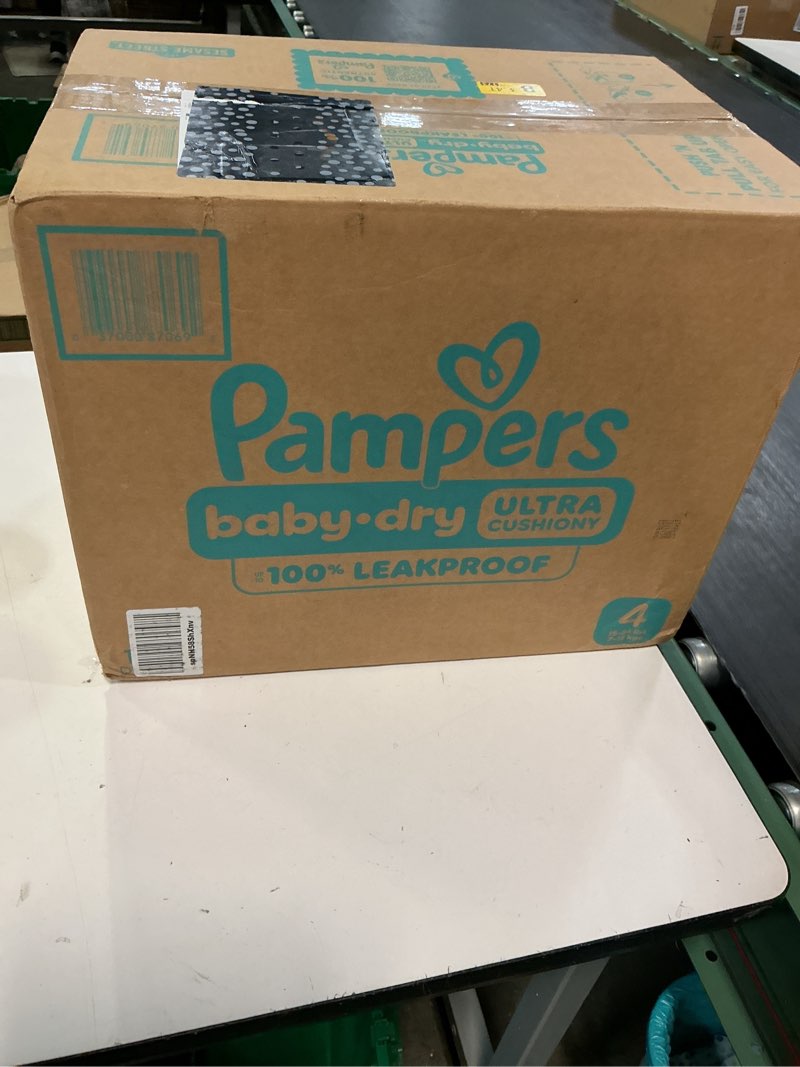 Condition photo showing New/Like New for pampers diapers - baby dry - size 4, 186 count, absorbent disposable infant diaper (packaging may vary) size 4 186