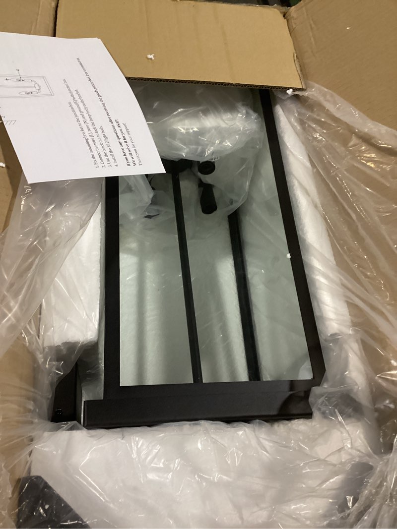Condition photo showing Good Condition for tewei 26IN Large Size Outdoor Wall Lantern Exterior Waterproof Wall Sconce, Matte Black Outdoor Lights for House Modern Porch Light with Clear Glass Shade, E12 Base Wall Light for Garage(1 Pack) No Sensor - 26 Inch -1 Pack